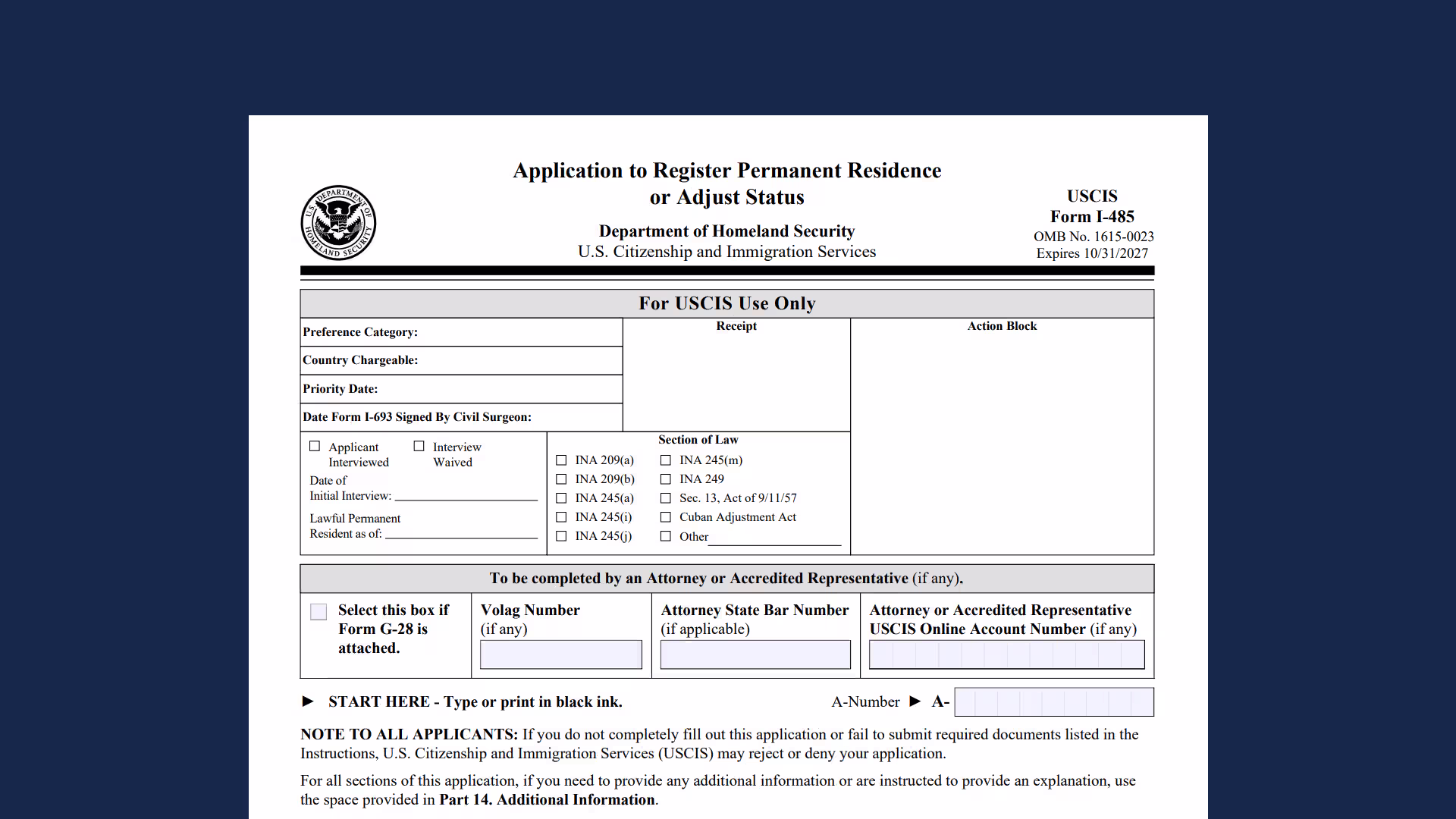 Form I-485